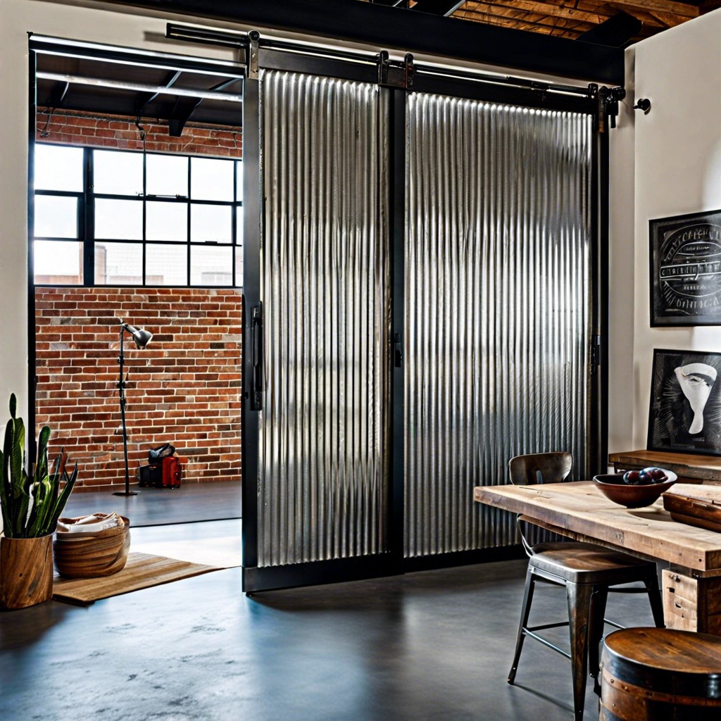 industrial chic corrugated metal