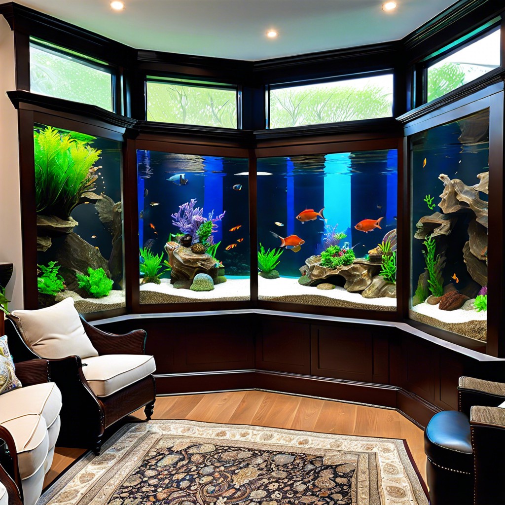 install a bay window aquarium
