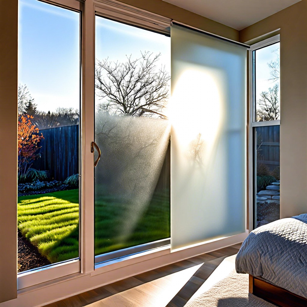 install frosted adhesive films for privacy and soft light diffusion