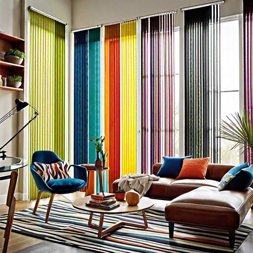 introduce vertical blinds with graphic prints