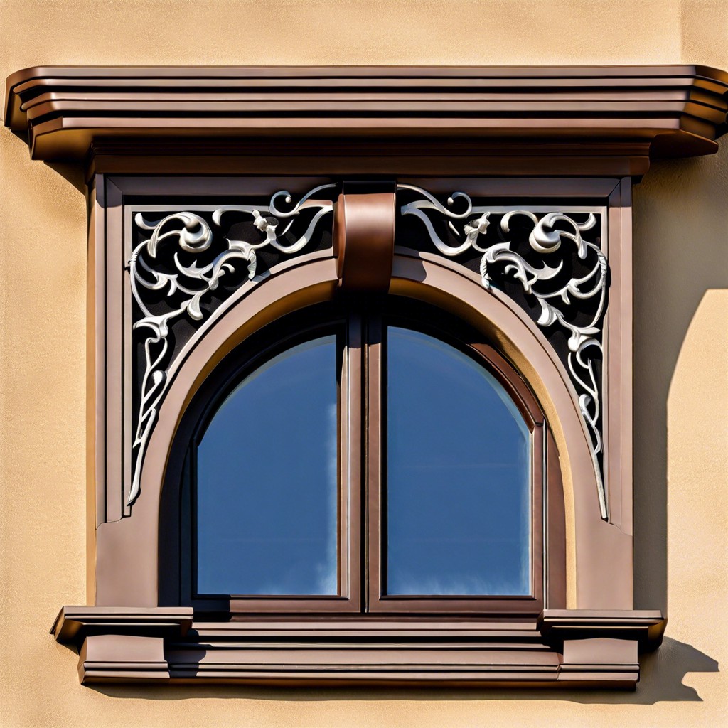 iron edge tuscan window cornice