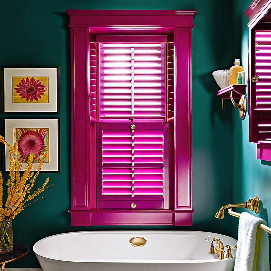louvered shutters with custom color finishes