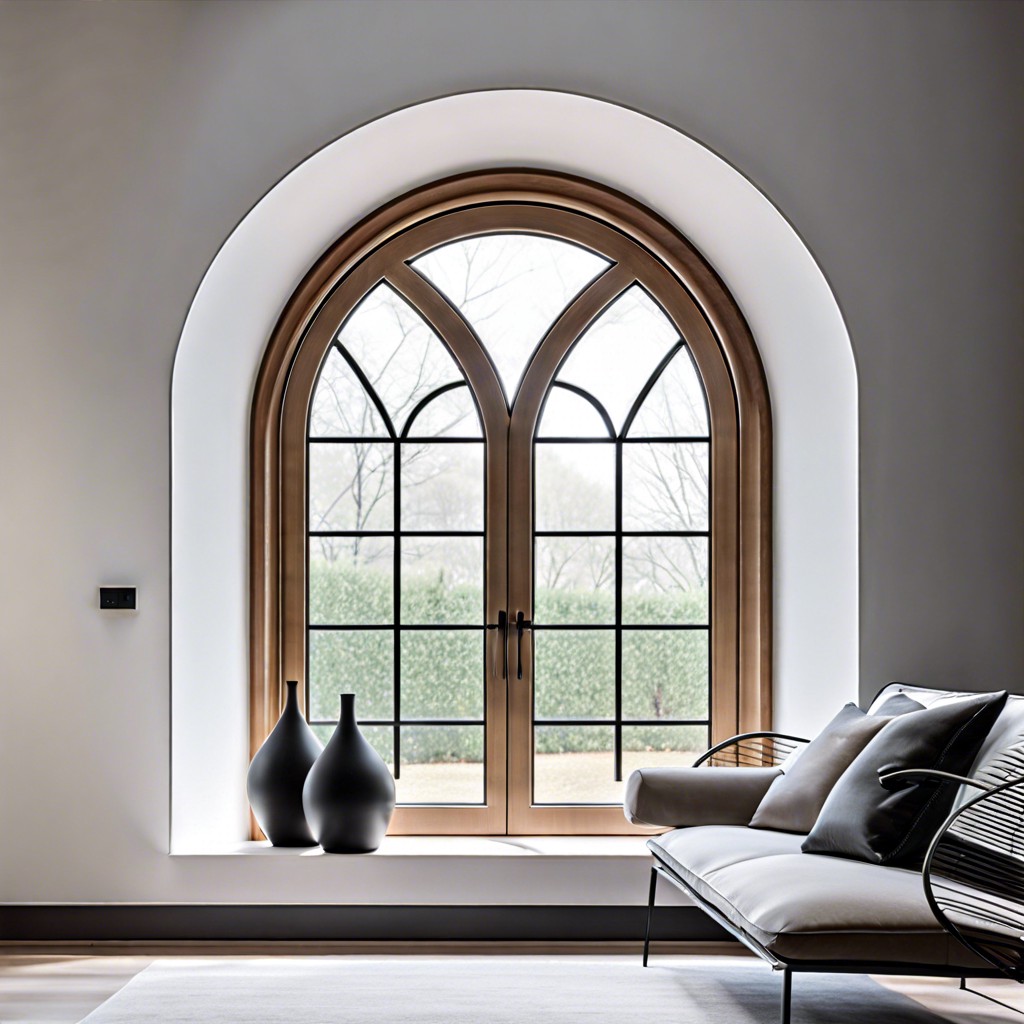 minimalist arched window films for a modern touch