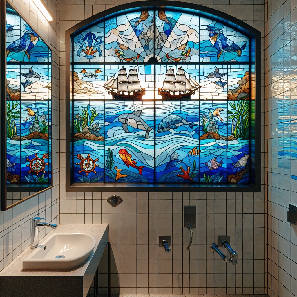 nautical themed stained glass