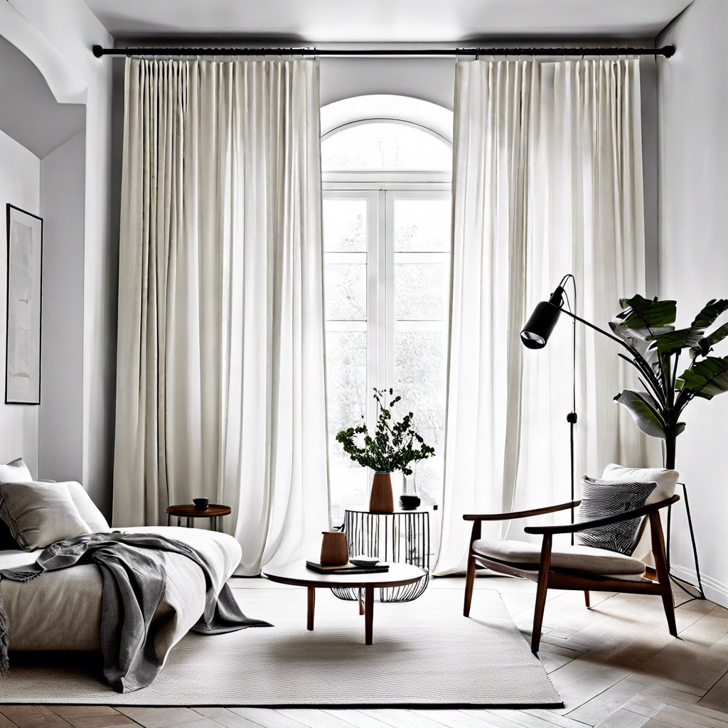 nordic style simple mono colored curtains