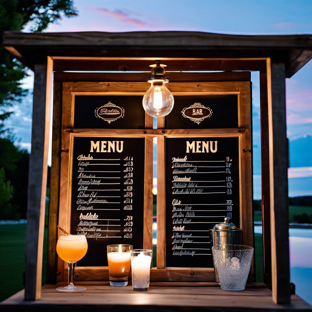 old window outdoor bar menu