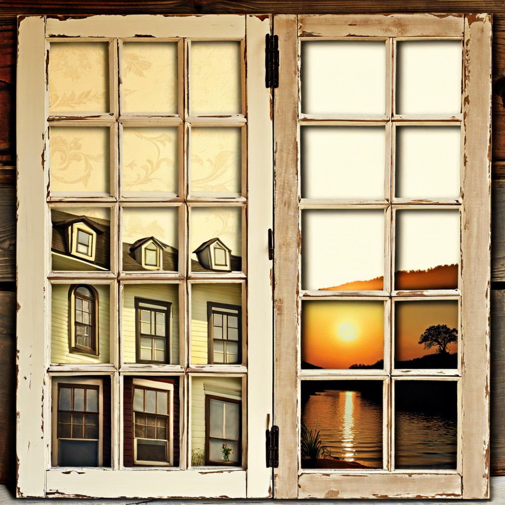 old window photo collage