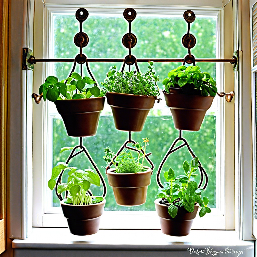 old window pot rack