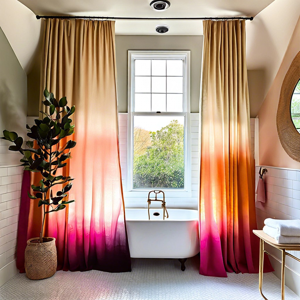 ombre dip dyed curtains