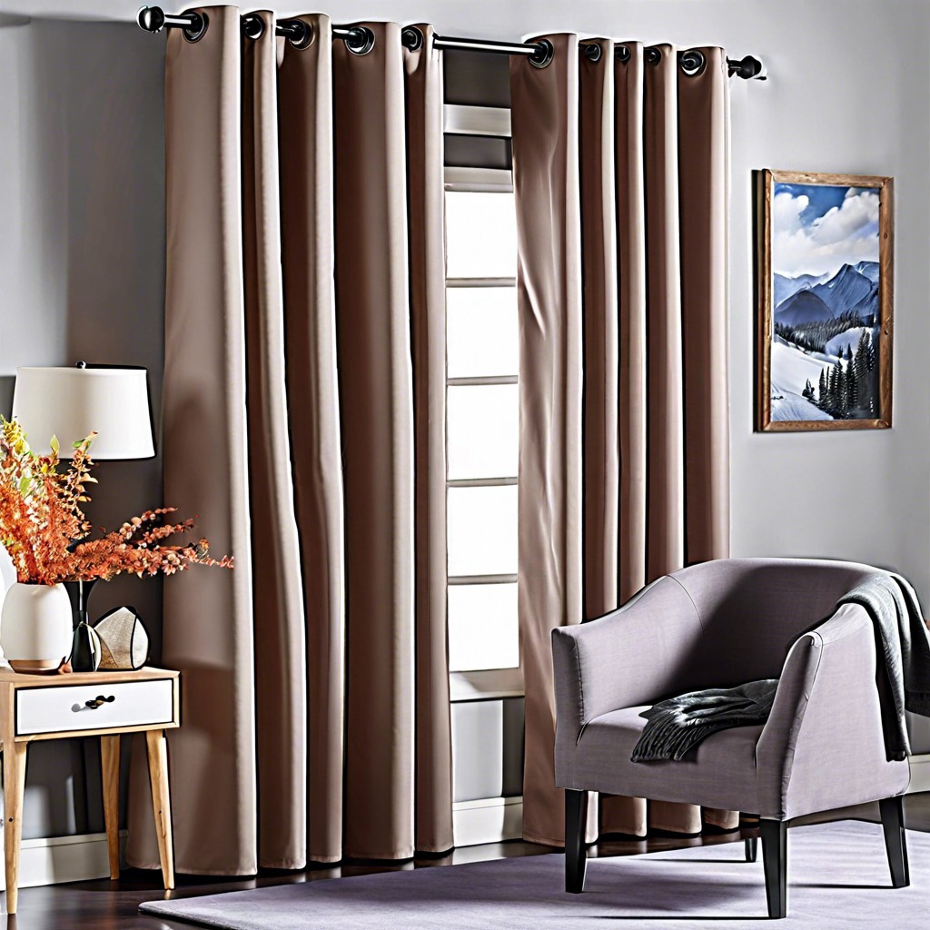 opt for thermal insulated blackout drapes to improve energy efficiency