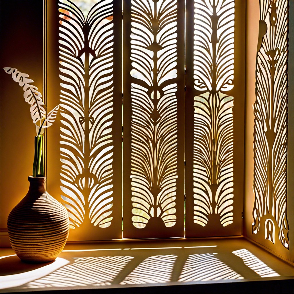 paper cut out blinds craft artistic designs with cardstock or thick paper for privacy