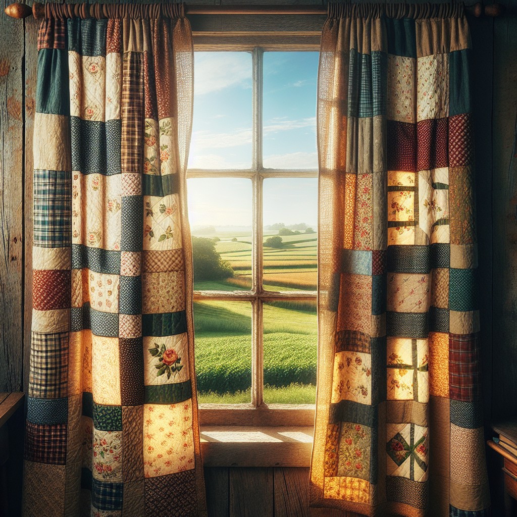 patchwork curtain panels