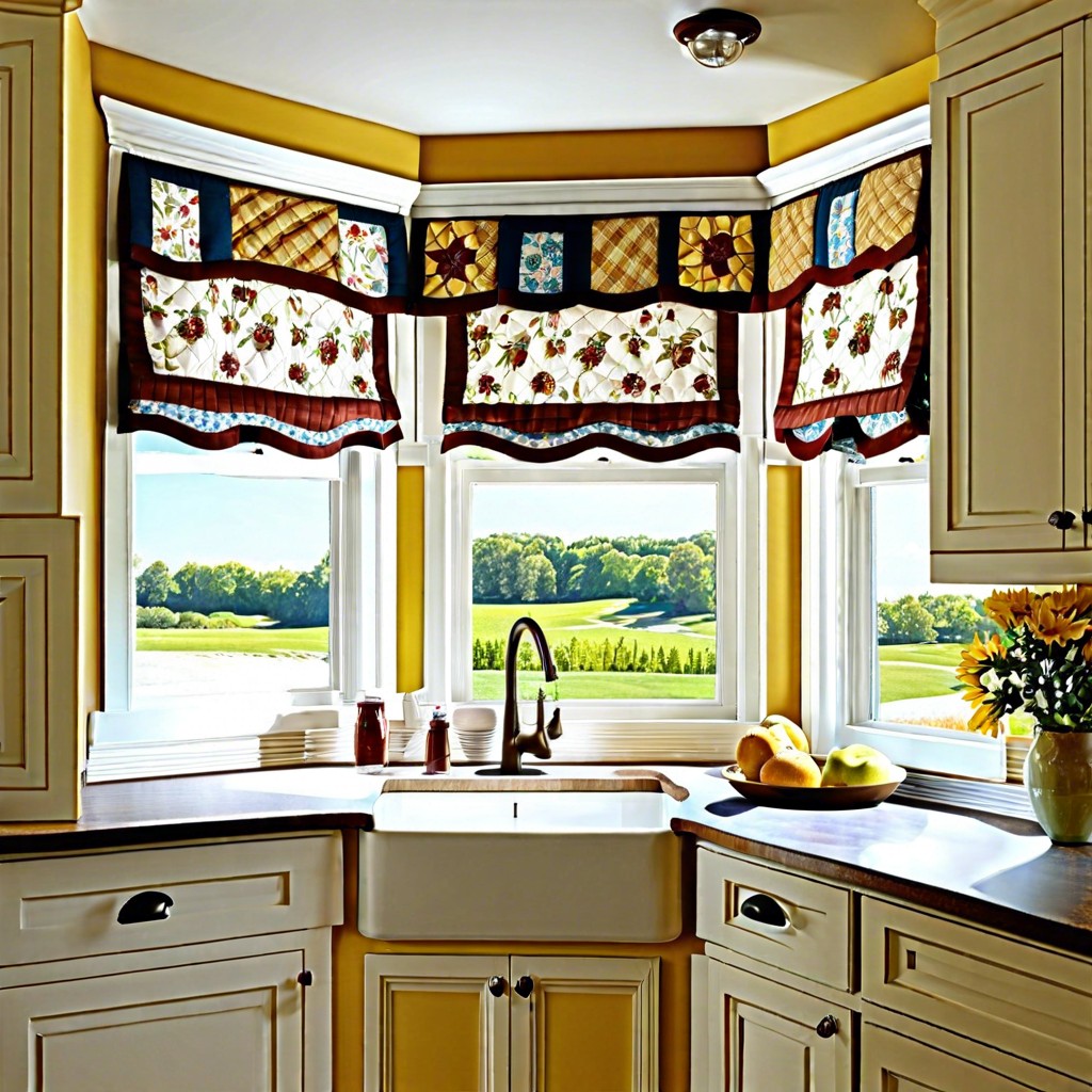 patchwork design valances