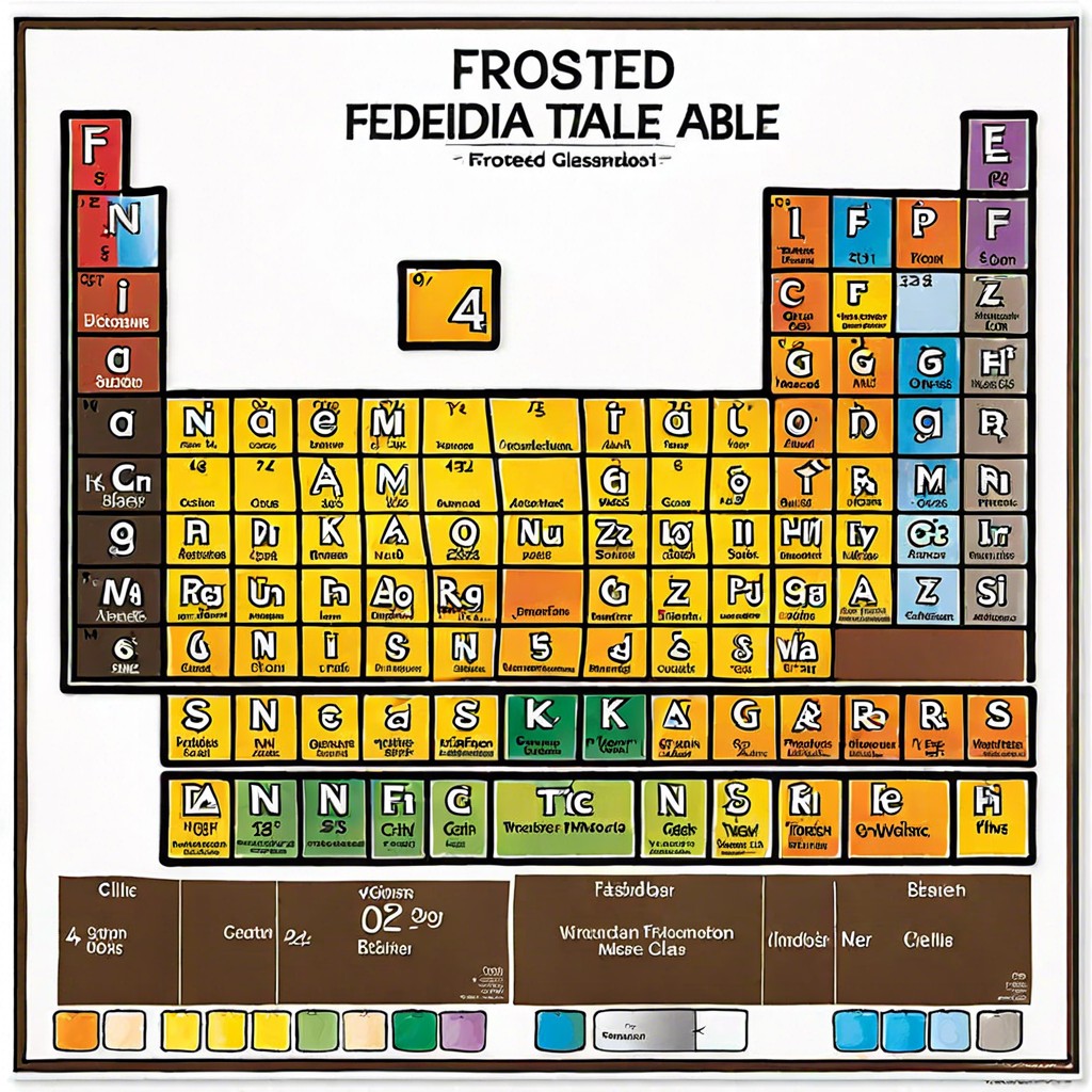 periodic table – educational window cling for science enthusiasts