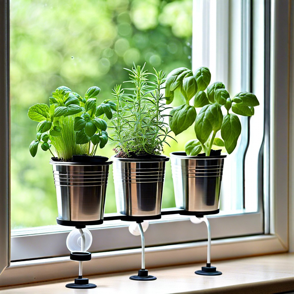 place a suction cup herb garden
