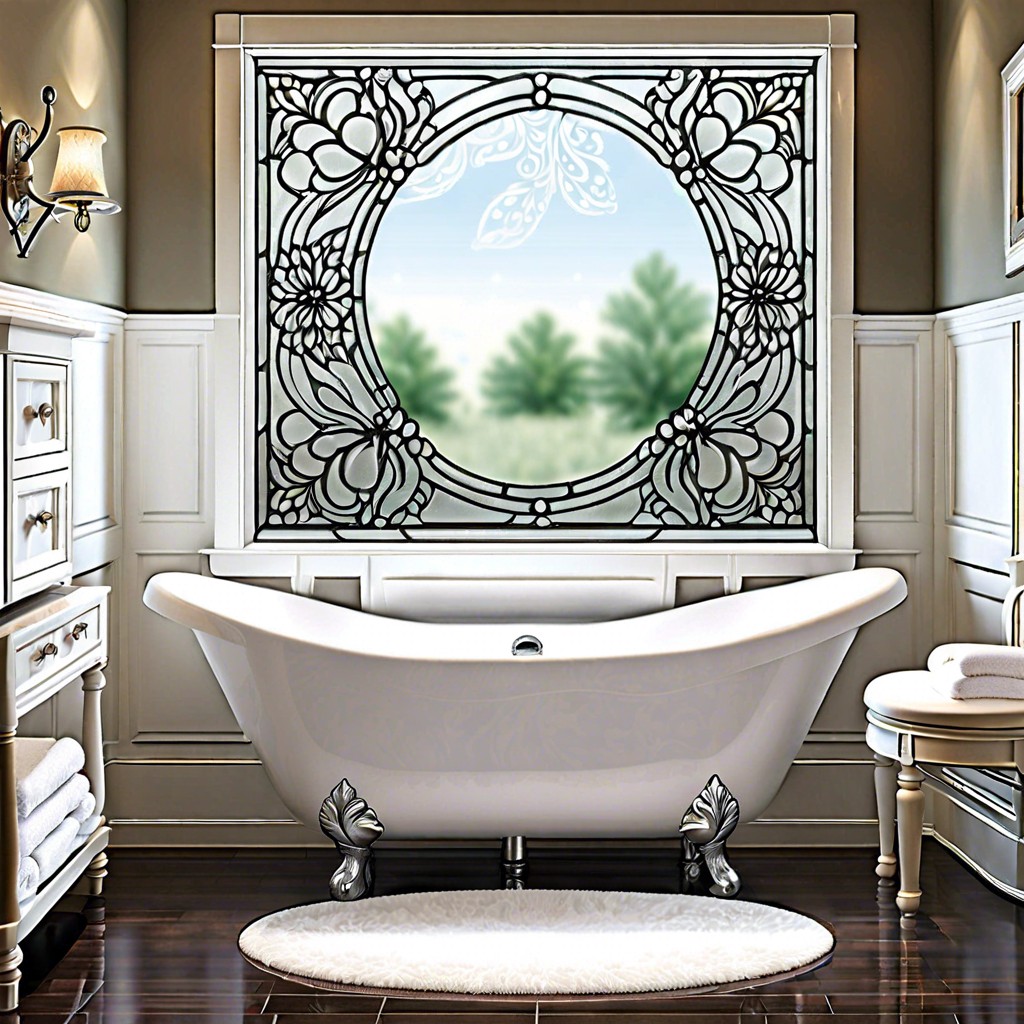 privacy panels – design elegant patterns for bathroom windows