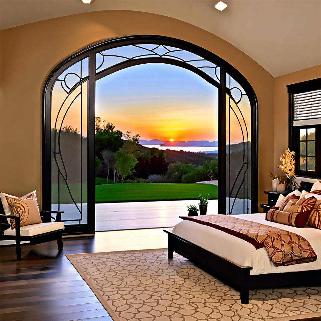 retractable arched window screens