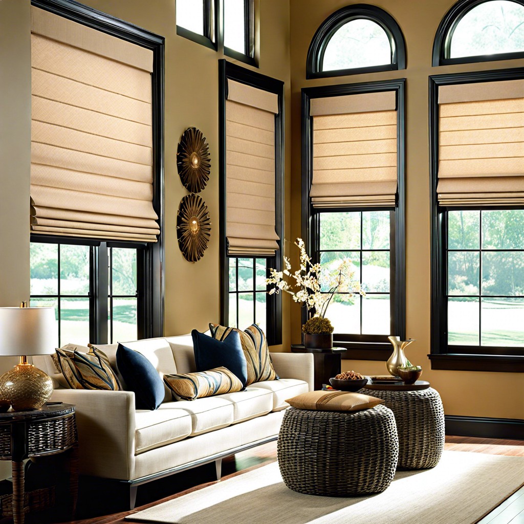 roman style roman shades for narrow windows