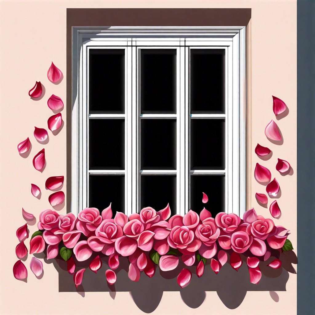 romantic rose petal collage designs