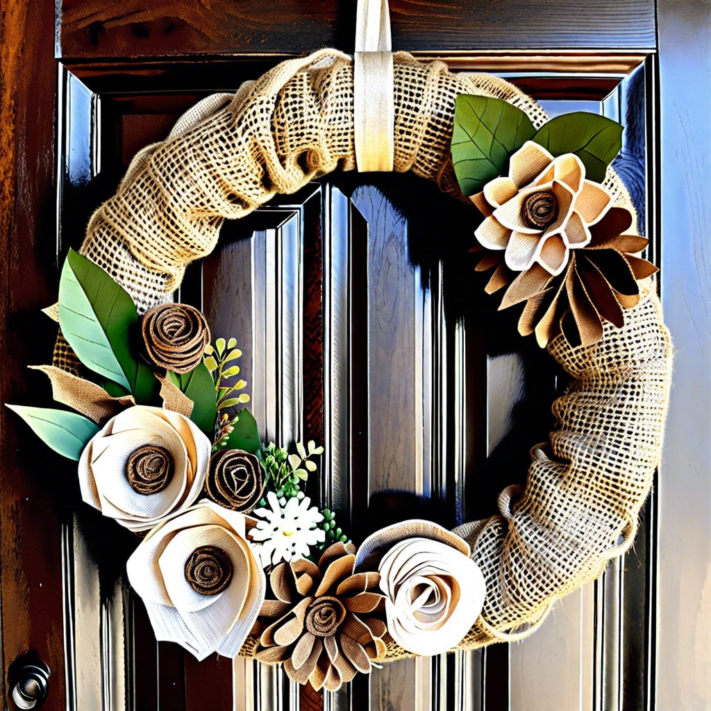 rustic charm burlap wreath