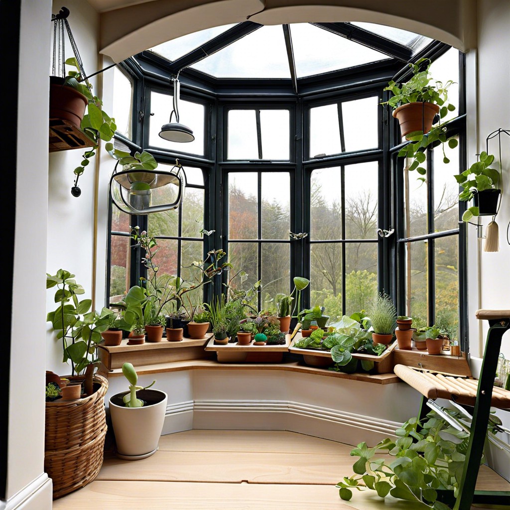 set up a mini greenhouse