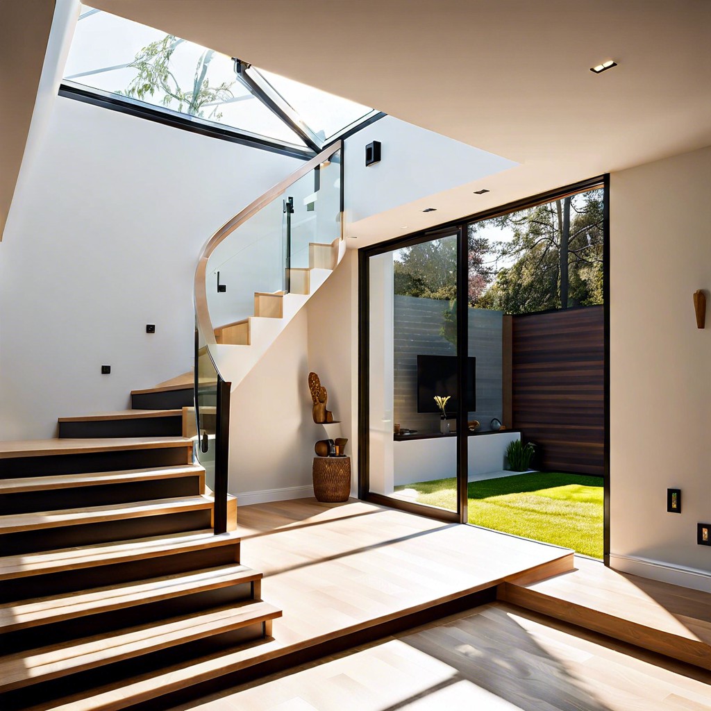 skylight windows for staircase lighting