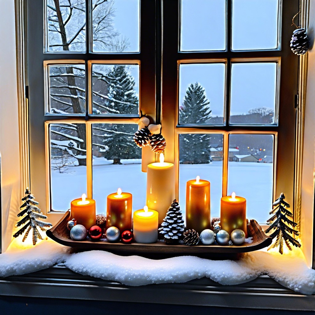 snow capped window ledges