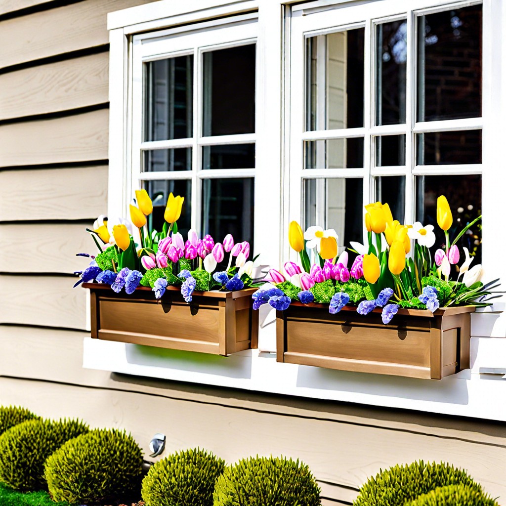 spring flower window boxes