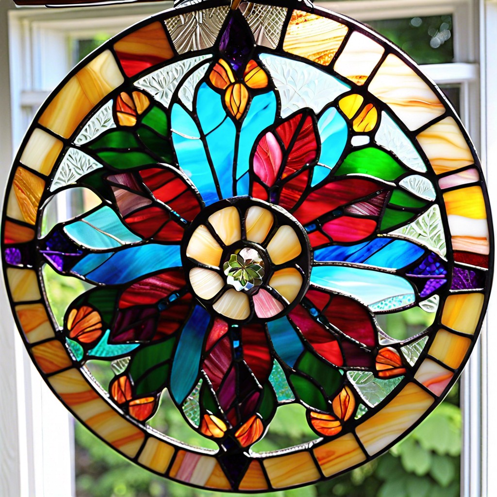stained glass effect wreath