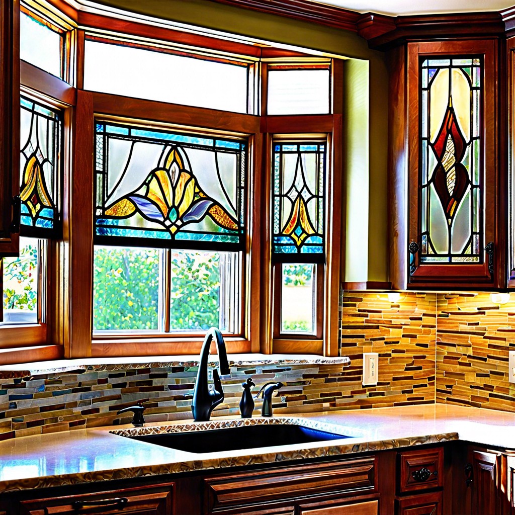 stained glass inspired valances
