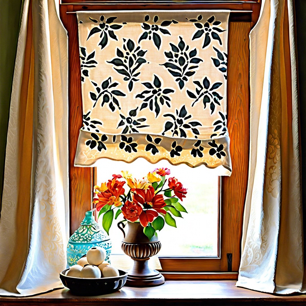 stenciled drop cloth use paint and stencils on canvas drop cloths for a custom look