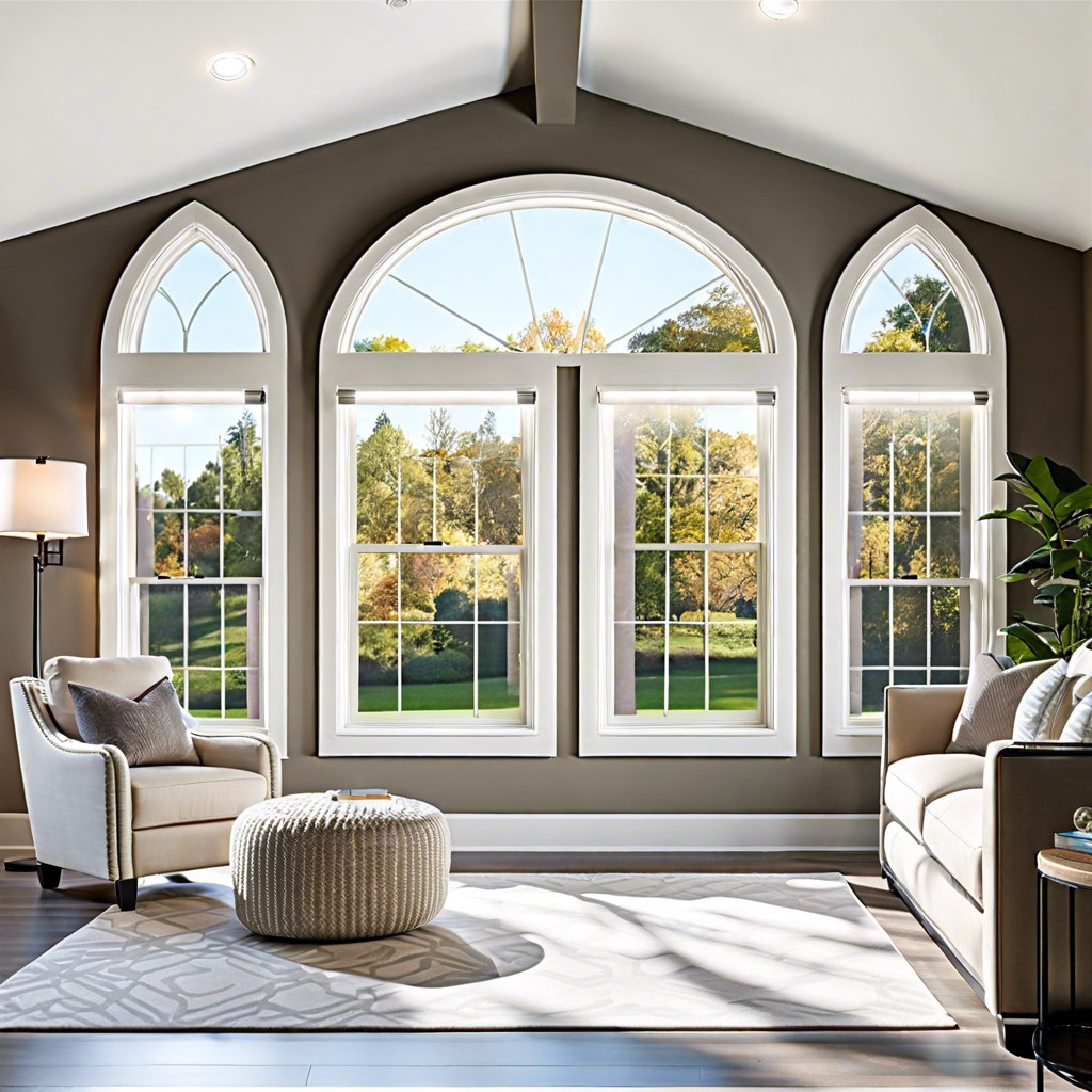 styling arched windows with motorized shades for smart homes