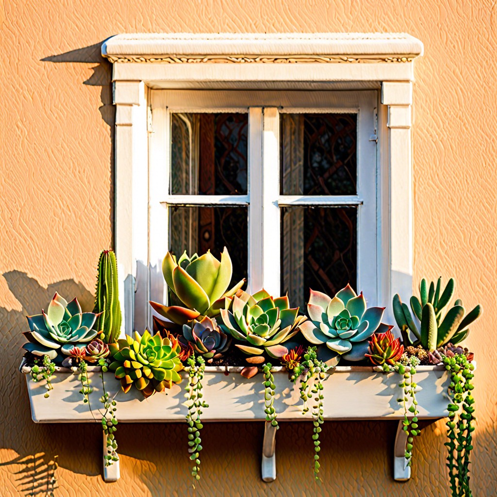 succulent garden window boxes