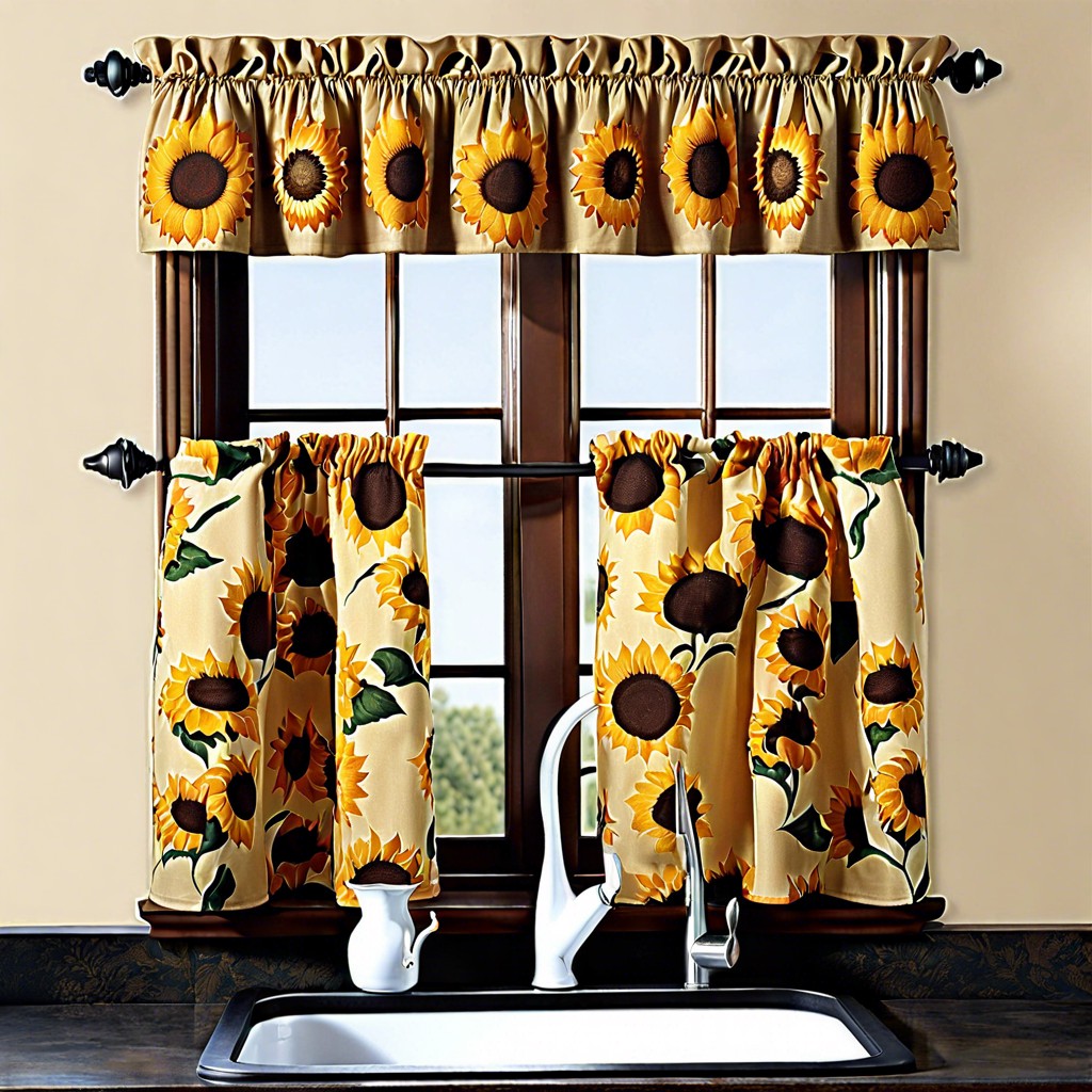 sunflower jacquard tuscan window panels