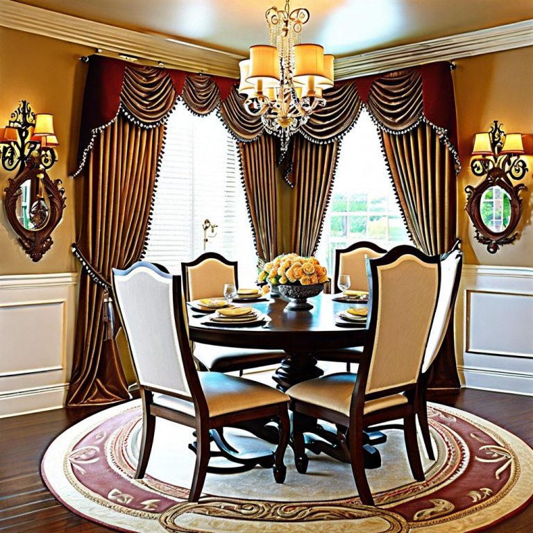 15 Dining Room Bay Window Curtain Ideas for Elegant Spaces