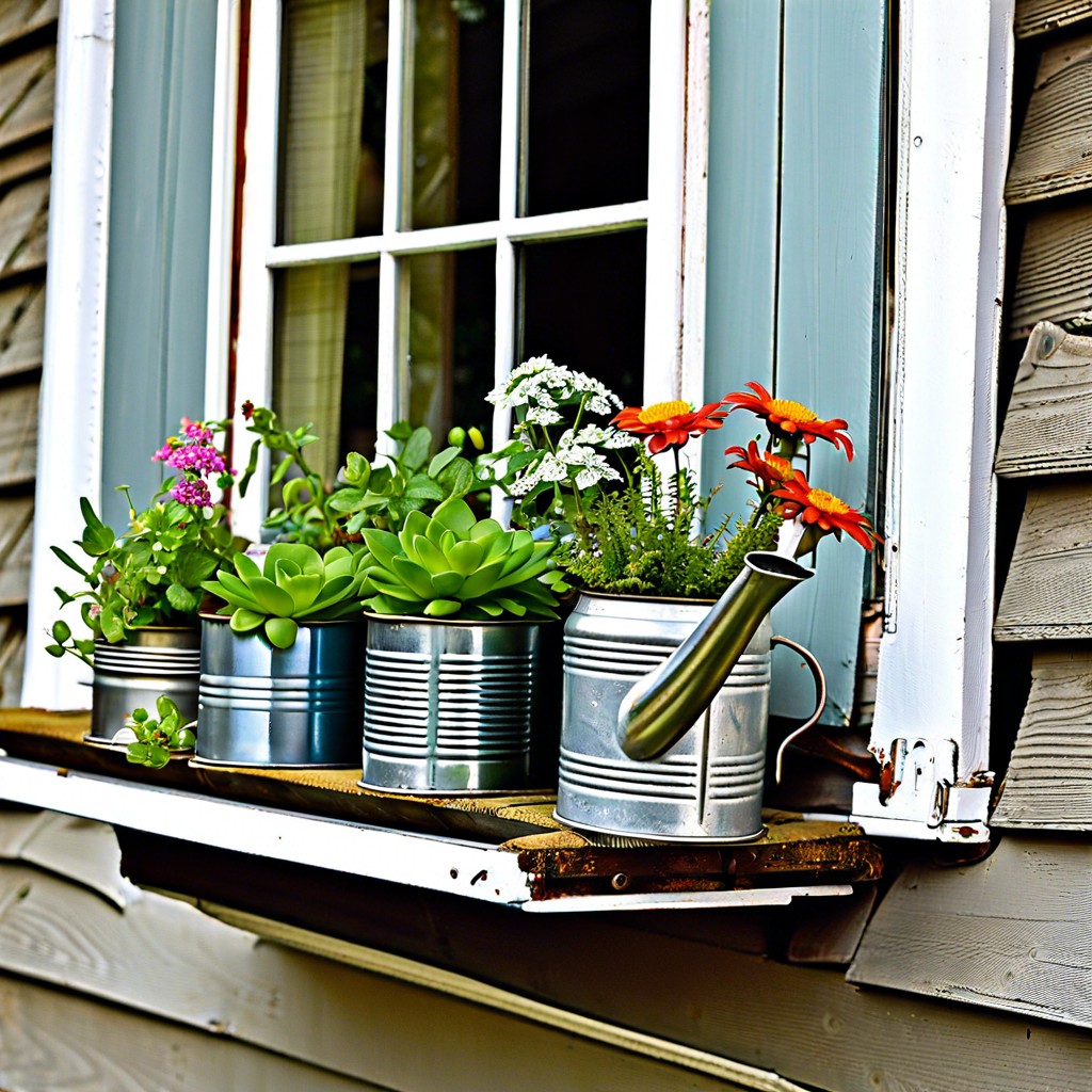 teapot and tin can upcycle