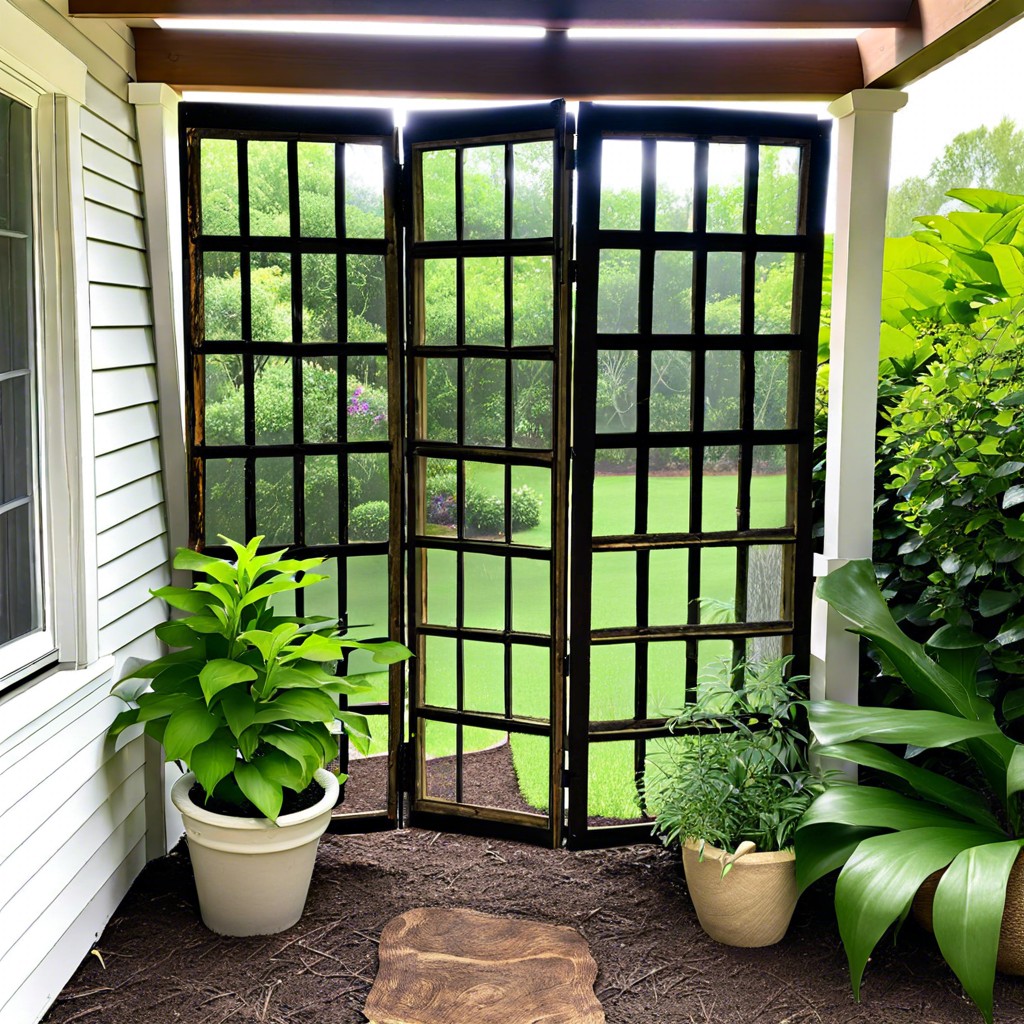 upcycled window privacy screen