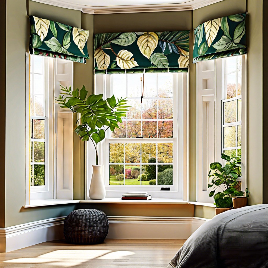use foliage print blinds