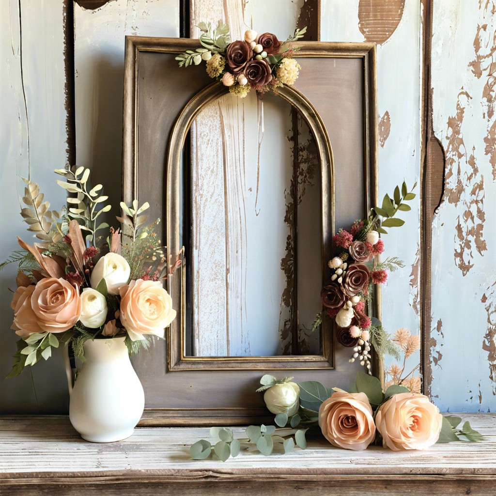 vintage frame window wreath