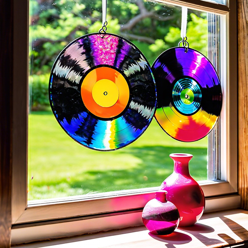 vinyl record sun catchers