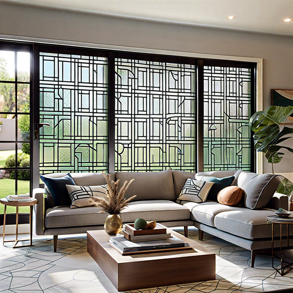 window films with geometric patterns for modern appeal