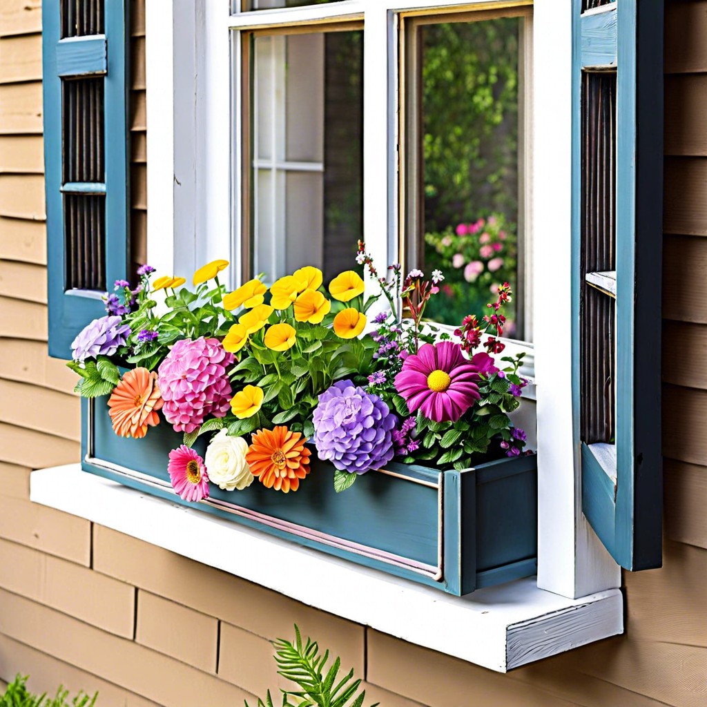 window frame flower box