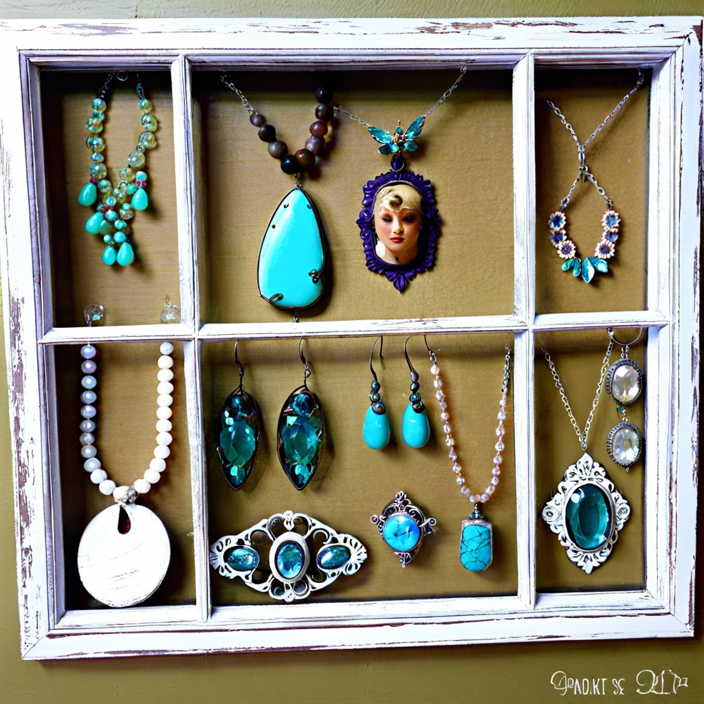 window frame jewelry organizer