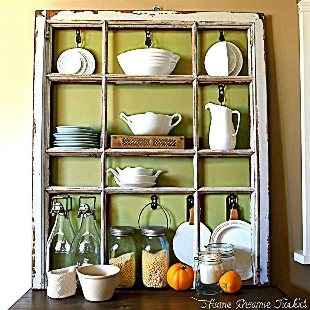 window frame kitchen organizer