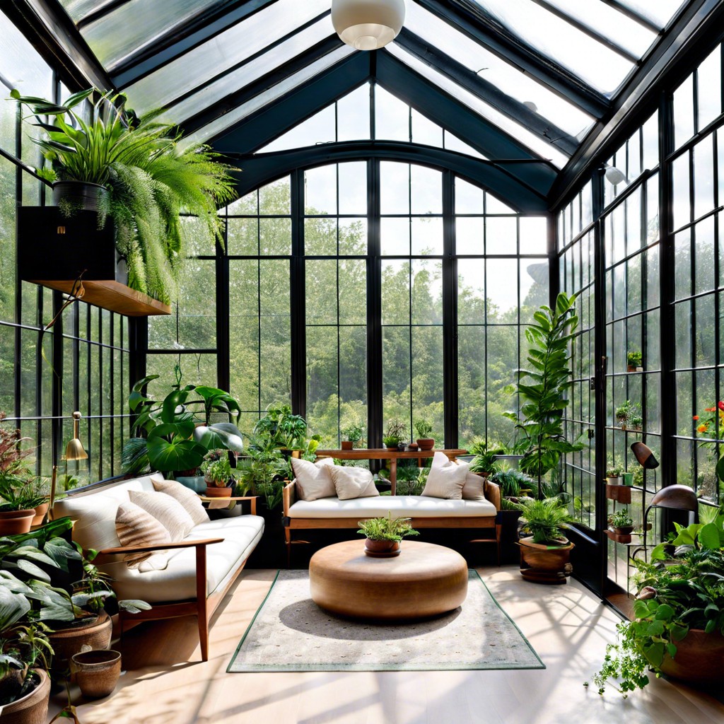 window walls for an indoor greenhouse effect