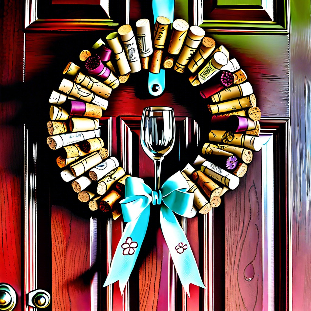wine cork collectors wreath