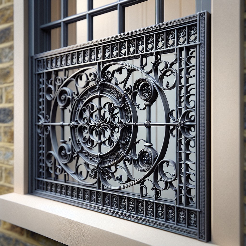 wrought iron grille insert