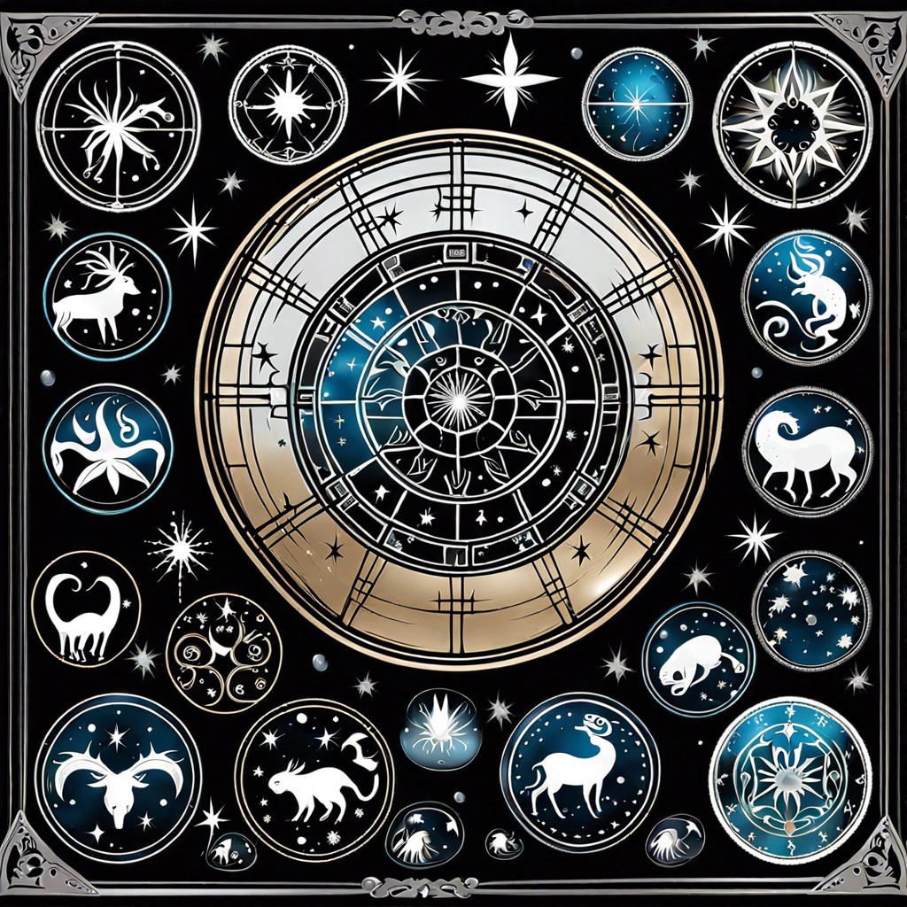 zodiac signs – astrological designs for personalized decoration