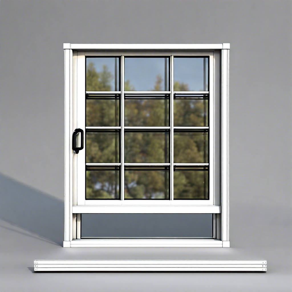 aluminum storm window with built in blinds