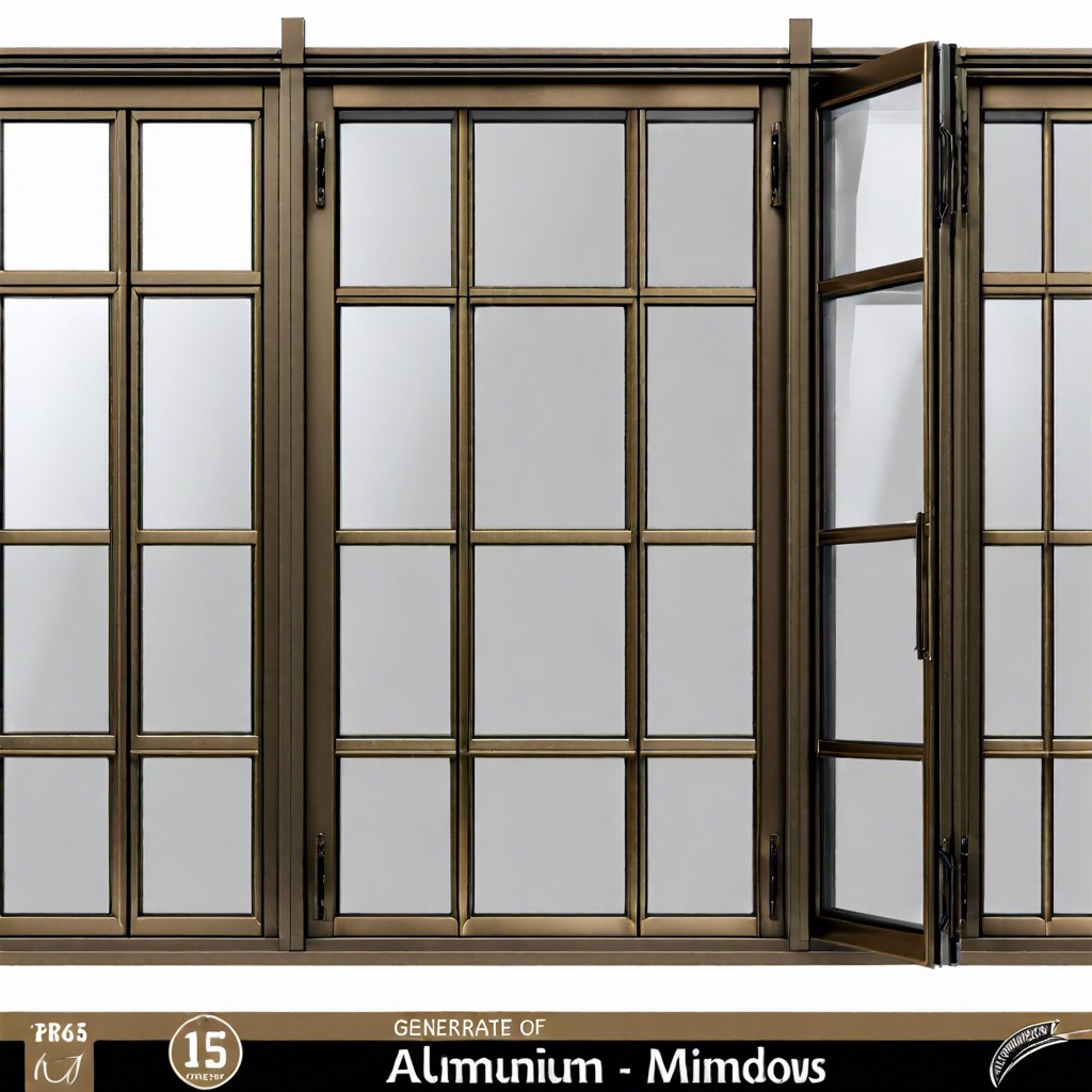 aluminum windows with interchangeable bronze mullions